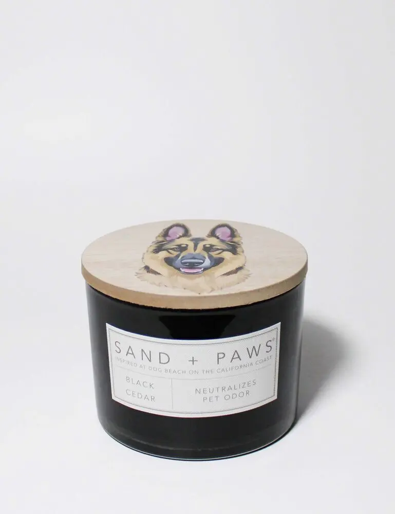 Sand + Paws Black Cedar 12 Oz Scented Candle