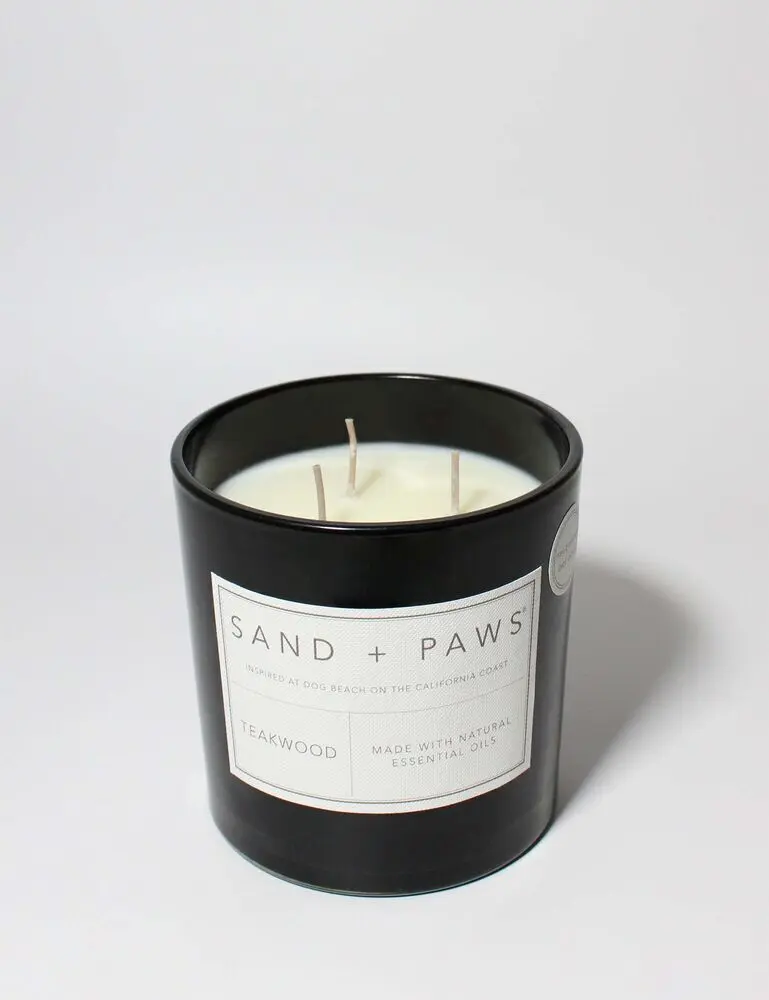 Sand + Paws Teakwood 21 Oz Scented Candle - Image 3