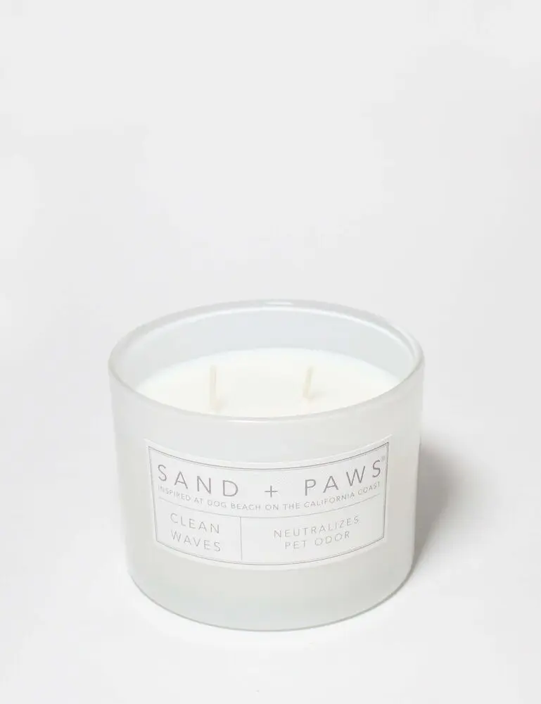 Sand + Paws Clean Waves 12 Oz Scented Candle - Image 3