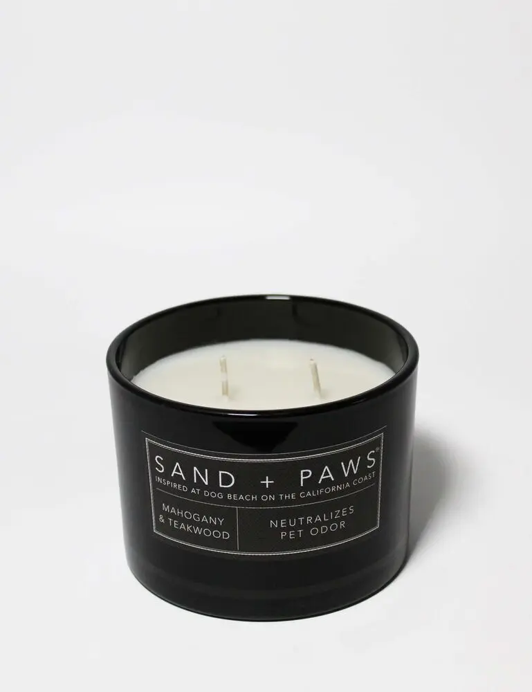 Sand + Paws Mahogany & Teakwood 12 Oz Scented Candle - Image 3