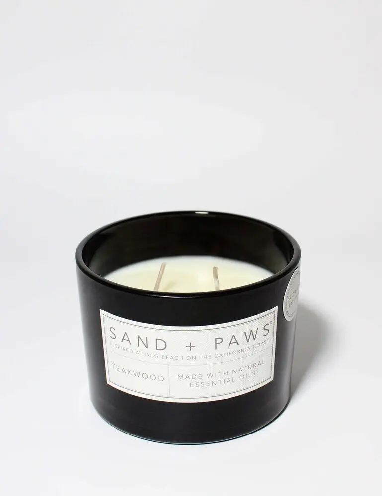 Sand + Paws Teakwood 12 Oz Scented Candle - Image 3