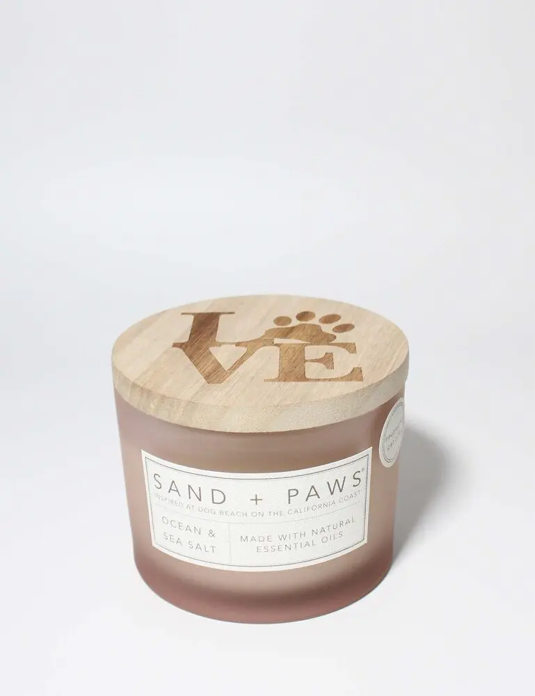 Sand + Paws Ocean & Sea Salt 12 Oz Scented Candle