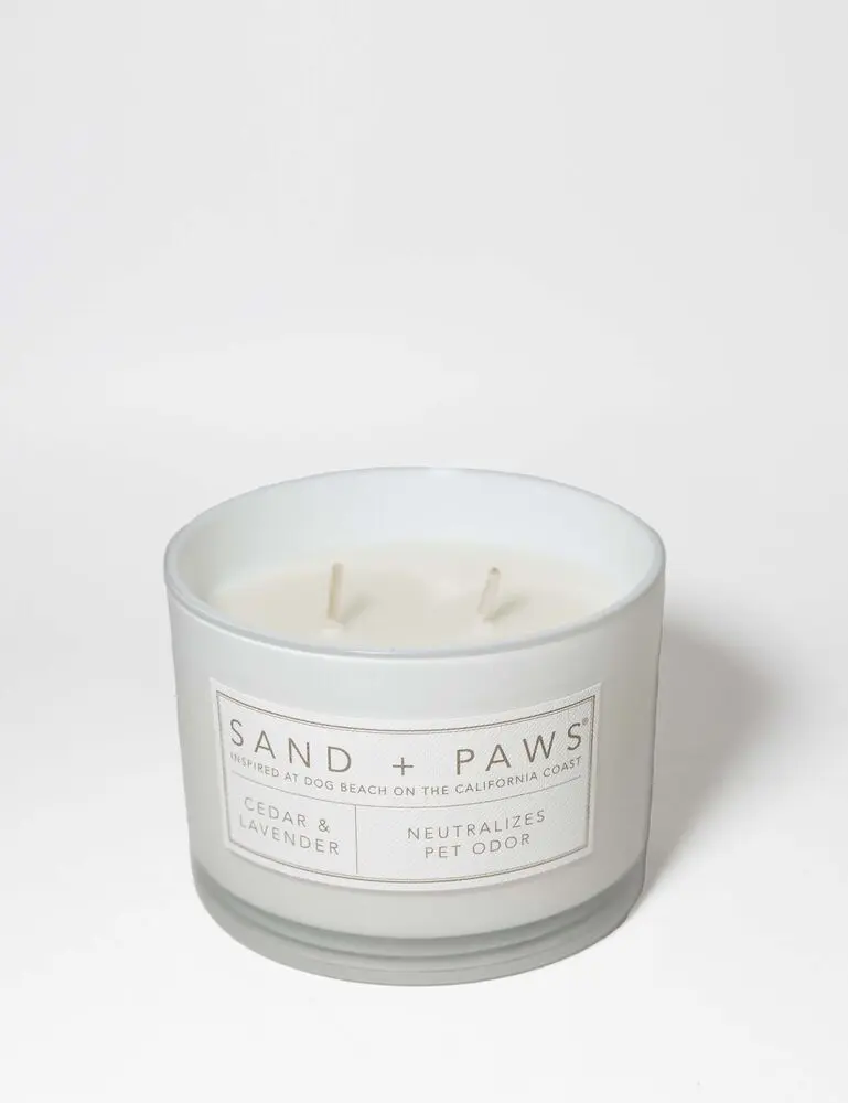 Sand + Paws Cedar & Lavender 12 Oz Scented Candle - Image 3