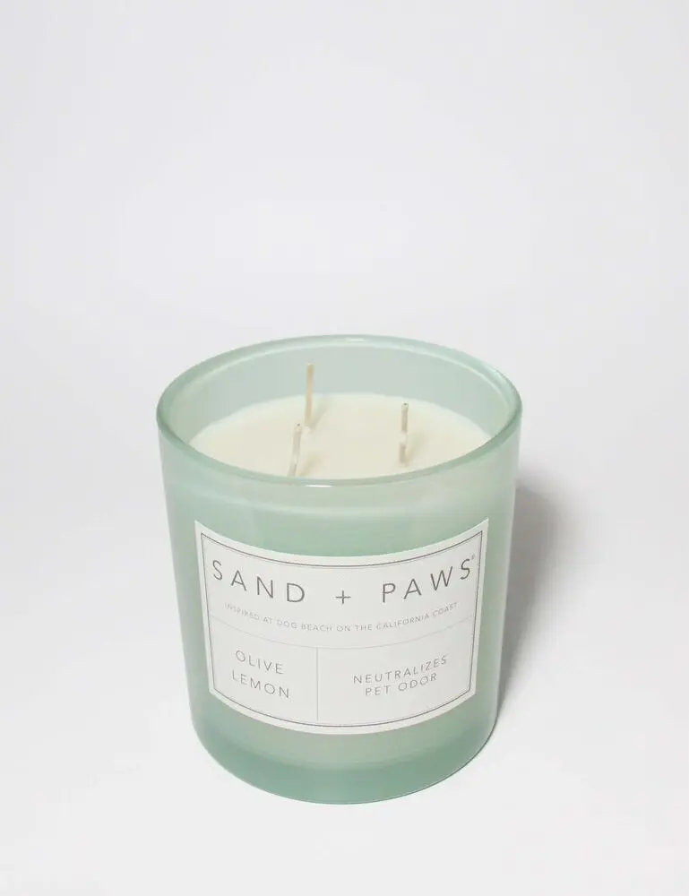 Sand + Paws Olive Lemon 21 Oz Scented Candle - Image 3