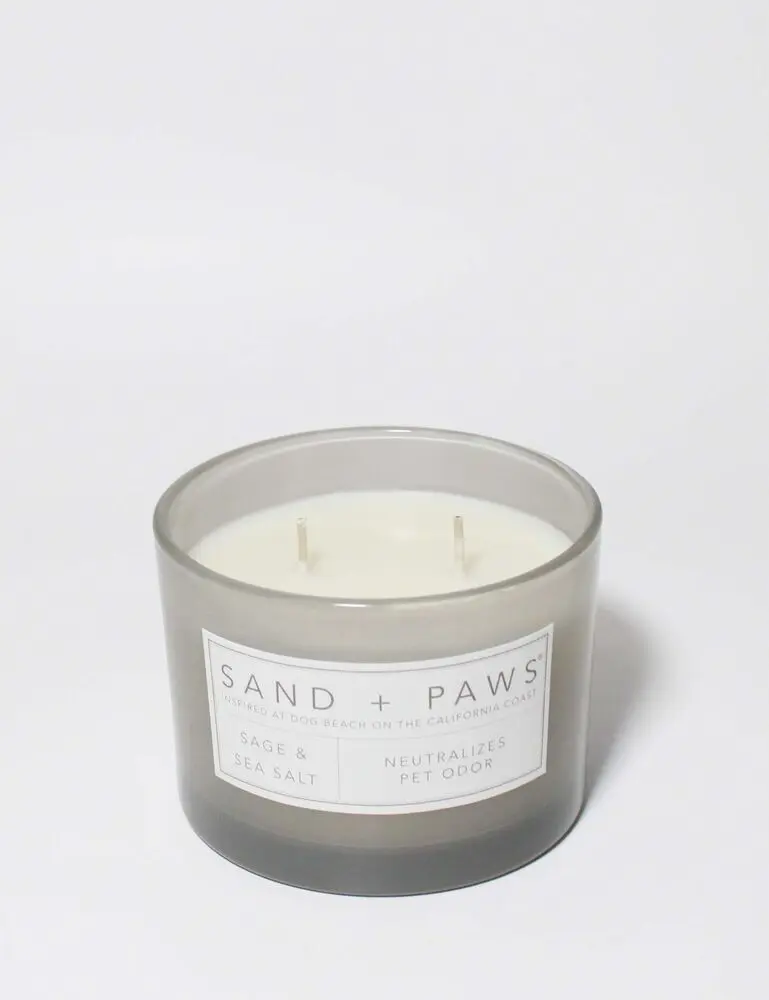 Sand + Paws Sage & Sea Salt 12 Oz Scented Candle - Image 3