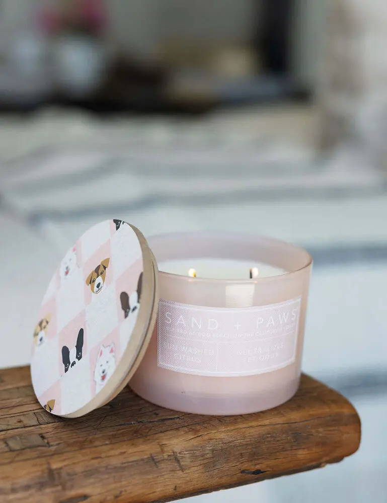 Sand + Paws Sun Washed Citrus 12 Oz Scented Candle - Image 5